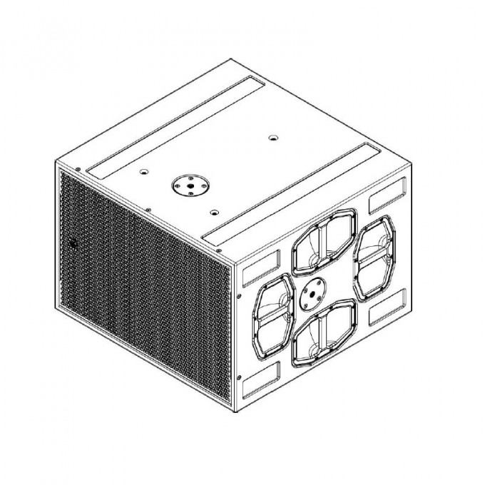 Сабвуфер, 2 x 15", 4" катушки, неодимовые магниты, 40Гц-120Гц. Цвет белый EM ACOUSTICS S-215-WHITE